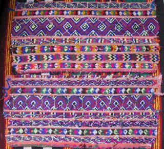 2 Old Baluch Silk Embroideries
 different pieces w mixed dyes, probably a set
 from a dress. 80 to 90 years of more. The workmanship
is highly expert by someone with young eyes.
From Afghanistan  ...