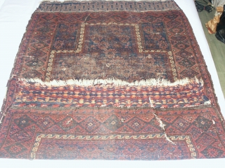    Timuri  Belouch  prayer rug 19 th. century
   93 X 135 cm. With a large Sumakh on both ends,
   shows wear , foldwear ,  ...