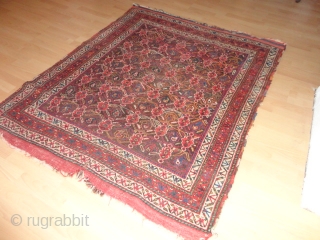 
  Antique  Afshar  19 th. century  135 X 154  cm.  Natural colours 

  kelim  ends , rare  pattern , one  small repair  ...