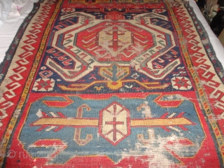   Antique  Lenkoran  about mid 19 th. century 106 X 230 cm.

  Fantastic  colors , some  wear , lose  borders  at  both   ...
