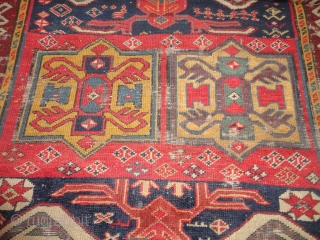   Antique  Lenkoran  about mid 19 th. century 106 X 230 cm.

  Fantastic  colors , some  wear , lose  borders  at  both   ...