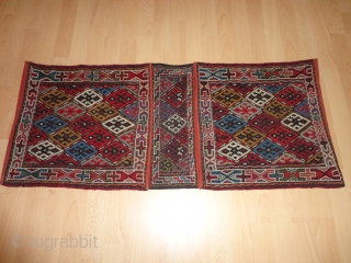 
 Old  Kurdish  dupelkordjin  Sumagh  47 X 109  cm.
 Fein  with  nice  colours  ,  very good  condition ,
 Very  rare  ...