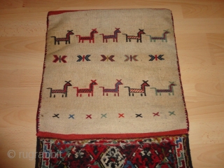 
 Old  Kurdish  dupelkordjin  Sumagh  47 X 109  cm.
 Fein  with  nice  colours  ,  very good  condition ,
 Very  rare  ...