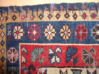  Superb  and  rare  antique   Bergama prayer  rug , mid 19 th. century,

 103 X 135  cm. , Komplet , beautiful  colors , kilims  ...
