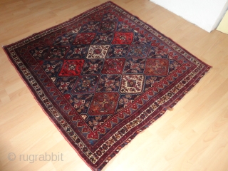 
  Antique  beautiful  small  Afshar  19 th. century  125 X 132  cm

  All  superb natural  colors , quality  wool  ,komplet  ...