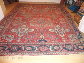   Antique  Ziegler Sultanabad   292 X 375  cm  Very  dekorative big pattern ,
  with  superb  natural  colours  , komplet   ...