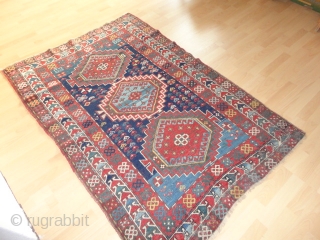   Colourful antique  beautiful Kasak  19 th. century , all  natural  colours ,

  117 X 178  cm.  full  pile , good  condition  ...