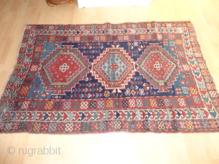   Colourful antique  beautiful Kasak  19 th. century , all  natural  colours ,

  117 X 178  cm.  full  pile , good  condition  ...