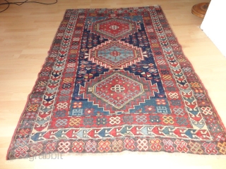   Colourful antique  beautiful Kasak  19 th. century , all  natural  colours ,

  117 X 178  cm.  full  pile , good  condition  ...
