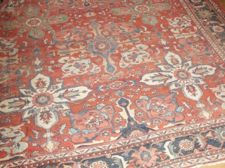 
 Antique  Ziegler  Mahal  West- Persien  292 X 375 cm. Very  dekorative  big pattern

 with  superb  natural colours  , komplet  with   ...