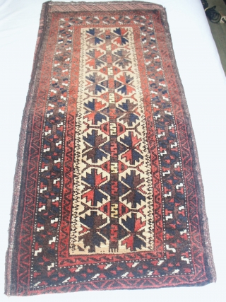   Antique  superb collectors  Belutch  Balisht 50 X 108 cm.
  original fein Sumakh  end , Kelim back , wunderfull  natural colours
  with  a  ...