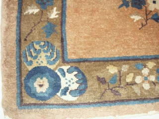 
   19 th. century  Peking chinese rug  98 Y 173  cm.
   Nice  lustrous wool , superb natural colours , slight wear  on   ...