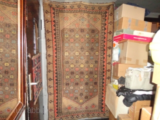   Antique  Hamadan /  Sarab  Gabbeh  19 th. century , 110 X 200  cm. complet with

  kelim ends ,extremly rare .     