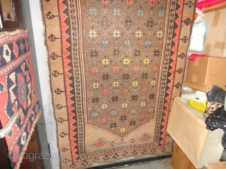   Antique  Hamadan /  Sarab  Gabbeh  19 th. century , 110 X 200  cm. complet with

  kelim ends ,extremly rare .     