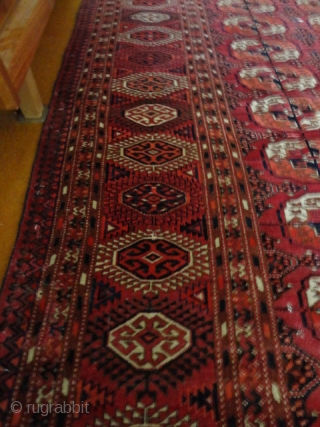 Antique  Tekke  Turkmen Main  Carpet  about 1900 
209 X 320  cm. very  fine weave , high quality wool , very beautiful colors ,
no  wear, only  ...