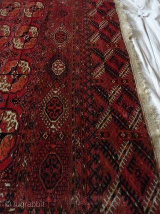 Antique  Tekke  Turkmen Main  Carpet  about 1900 
209 X 320  cm. very  fine weave , high quality wool , very beautiful colors ,
no  wear, only  ...