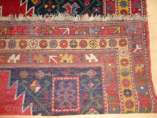  

  Superb  antique  Karrabagh  rug  19 th. century    178 X 267 cm.
  
  wunderfull  Naturel  colours  with   ...