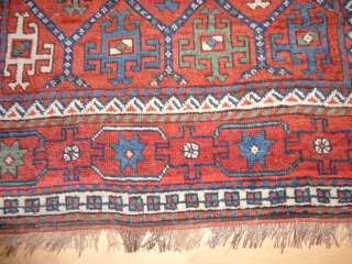   Antique  Northeast Persian  Quchan Kurd  19 th. century  141 X 178  cm. with  superb  natural colours , no  wear with  some  ...