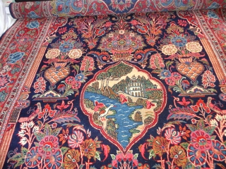   Amazing  antik  Kashan  Meditation  and Prayer  rug  central Persien
  132 X 216  cm. Superb velvet  wool  , very fine weaving  ...