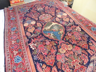   Amazing  antik  Kashan  Meditation  and Prayer  rug  central Persien
  132 X 216  cm. Superb velvet  wool  , very fine weaving  ...