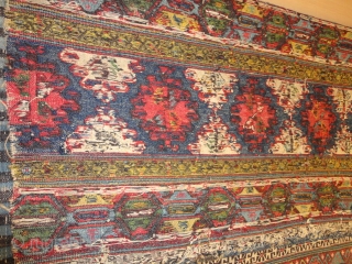 
 Unique  magnificent  Shahsawan  double  Mafrash  114 X 153 cm.

 Signt Saheb Mousharaf and  dated  1254 / 1836  .  Fantastic colours

 very   ...