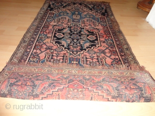 Antique  Bidjar  rug  West-Persien   85 X 160 cm  , nice naturel colours ,

wool   foundation  , one moth  damage in one corner otherweis  ...