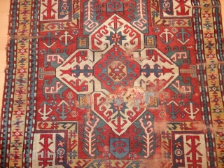   Antique  caucasien  Kasim  Ushak  Kasak  rug  19  th. century
 
  131 X 224 cm.  , Superb  natural  colours ,  ...