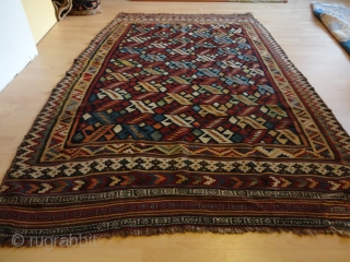 
   Superb and  rare  fine antique Waramin  Kelim  

   19 th. century  155 X 238  cm. A part a  few small

  ...