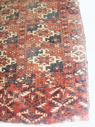 
  Antique  small  Tekke rug  78  X  100 cm  first half 19 th.century ,
  unusual field design " As found " now clean ,low  ...