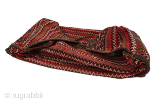 Mafrash - Bedding Bag Persian Woven 

Size: 108x48x32 cm
Thickness: Medium (5-10mm)
Oldness: 60-80 (Antique)
Pile - Warp: Wool on Cotton

email: carpetu2@gmail.com              
