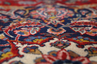 Kashan - Antique Persian Carpet

Size: 363x275 cm
Thickness: Medium (5-10mm)
Oldness: 80-100 (Antique)
Pile - Warp: Wool on Cotton
Node Density: about 300,000 knots per m²
mail: carpetu2@gmail.com          