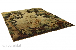 Antique French Tapestry. Over 120+ years. Click to view more https://www.carpetu2.com                      