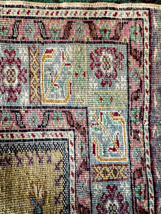 A Rare Heritage: Antique Kayseri Saf Prayer Rug (235x85 cm / 7' 8" x 2' 9")
Description:
A distinguished piece from Anatolia's deep-rooted weaving tradition, an exquisitely crafted treasure from Kayseri: This is an ...