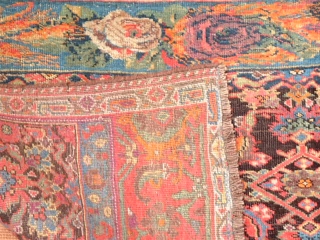 Bidjar Wagireh circa 1900 ,  140cm by 105 cm sampler.

A very unusual and interesting Bidjar carpet salesman's sample,in generally good condition , with some corrosion to the black(iron) and missing a  ...