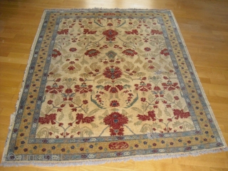 Old Ziegler Carpet - dated 1893 - fragmented condition - moth bites/holes - very soft and glossy wool - freshly washed - piece looks a bit jounger - I have no clue,  ...