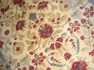 Old Ziegler Carpet - dated 1893 - fragmented condition - moth bites/holes - very soft and glossy wool - freshly washed - piece looks a bit jounger - I have no clue,  ...