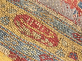 Old Ziegler Carpet - dated 1893 - fragmented condition - moth bites/holes - very soft and glossy wool - freshly washed - piece looks a bit jounger - I have no clue,  ...