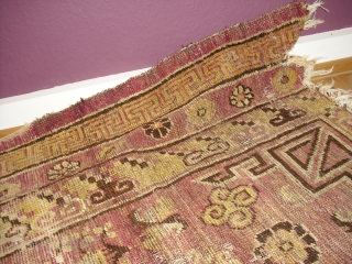  East Turkestan  Khotan  Fragment - very soft and glossy wool - shipping worldwide possible                