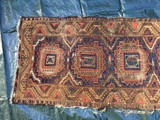 Baluch - Balouch - Belutsch Fragment - 19th century - still a Beauty - and still elegant - piece is washed -           