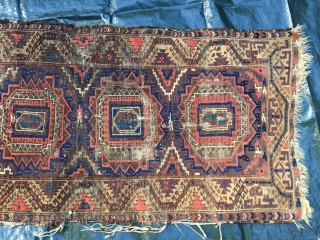 Baluch - Balouch - Belutsch Fragment - 19th century - still a Beauty - and still elegant - piece is washed -           