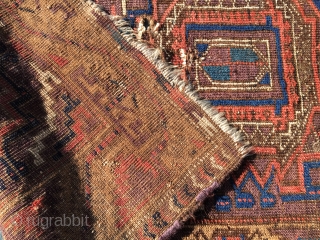 Baluch - Balouch - Belutsch Fragment - 19th century - still a Beauty - and still elegant - piece is washed -           