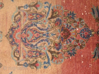 Kashan - Keshan Runner - made from an antique/old Gardencarpet - from 1900 - very soft wool - clean and unique with abrash - size: 313 cm x 70 cm - shipping  ...