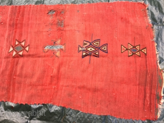 Western Anatolian Kilim Fragment - Maybe from Balikesir - Old/Antique - Size: 100 x 190 cm                 