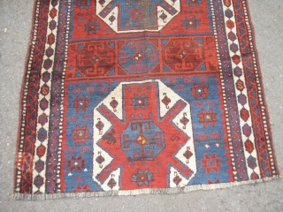 Shavak - Old/ Antique Anatolian Kurdish Carpet Fragment - Size: 150 cm x 108 cm - dirty, would benefit from a wash           