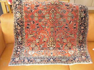 Antique Saruk - rare drawing - Size: ca. 100 cm x 150 cm, professional washed, soft wool, nice colours - worldwide free shipping -         