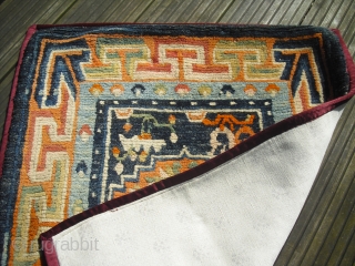 Tibetan mat - meditation rug - probably around 1910 - clean and very nice condition - Size: 80 x 67 cm - worldwide shipping possible        