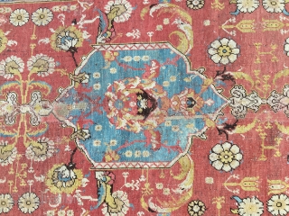 Antique Ottoman Transylvanian long rug in a sad condition
from the 17th century
needs a professional wash                  