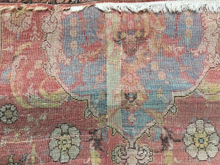 Antique Ottoman Transylvanian long rug in a sad condition
from the 17th century
needs a professional wash                  