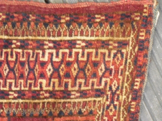 Antique (1910?) Tekke Torba - Old - size: 93 x 29 cm/ fair condition / one corner has been patched             