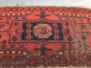 Antique Ersari Torba - large tent bag - 19th century - fragment
clean - great colors, soft wool on goats hair - Size: approx. 160 cm x 52 cm
     